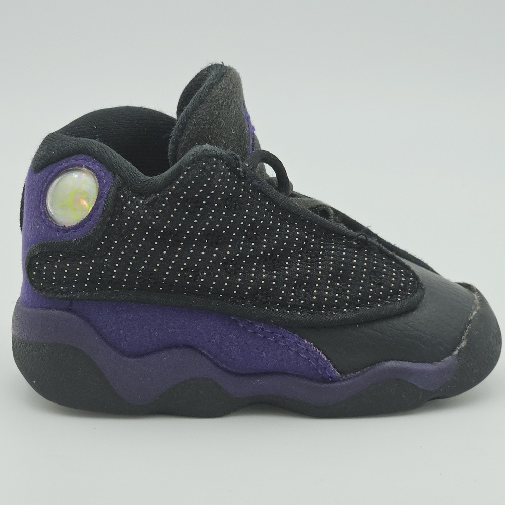 Nike Air Jordan 13 Retro Court Purple Toddler Shoes 4C Black 414581-015